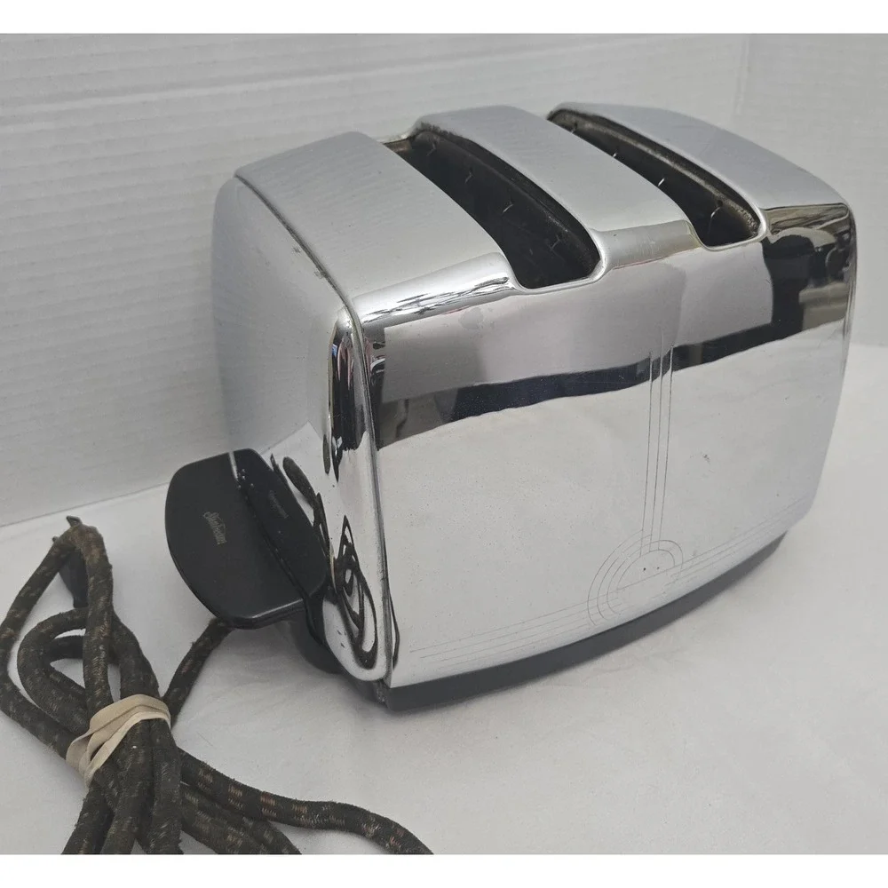 Vtg 1950s Sunbeam T-20B Radiant Control Toaster Chrome Art Deco Fully WORKING!